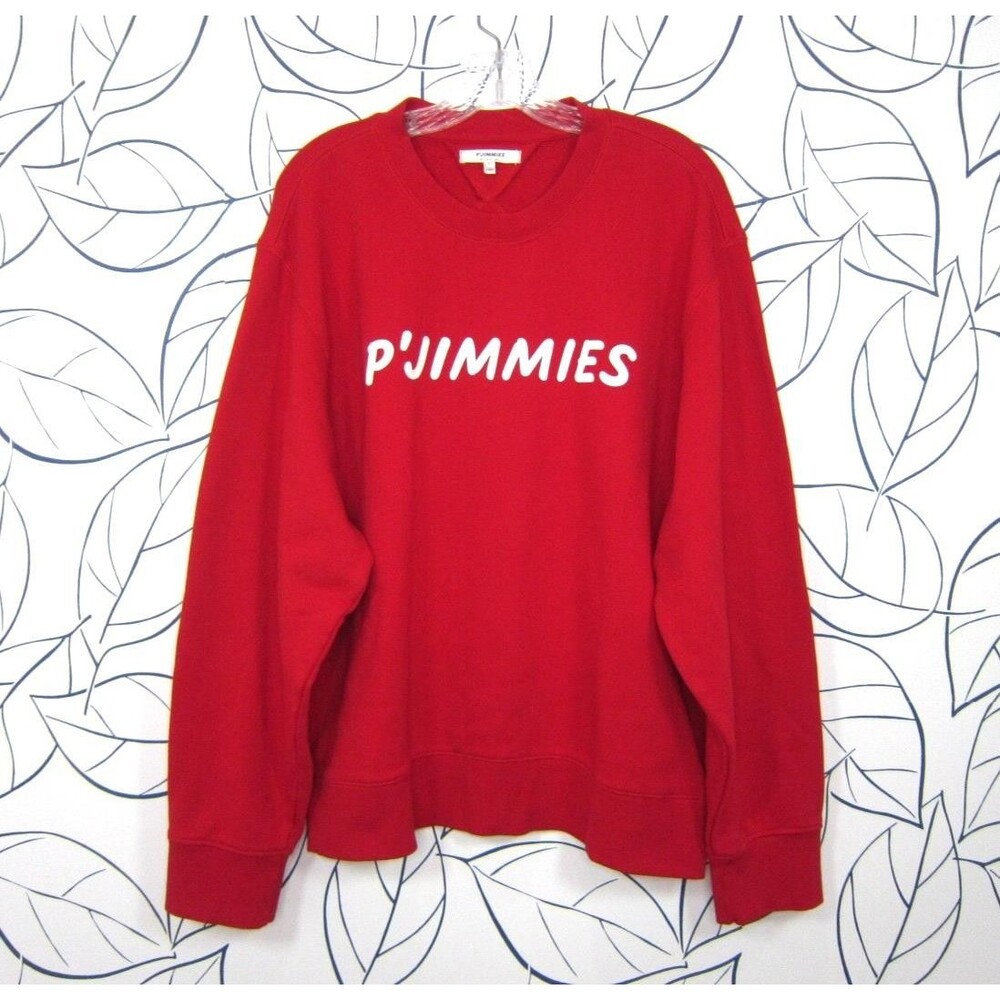 Alex Mill P’Jimmies Red Crewneck Sweatshirt Cotton Unisex Size L NWOT